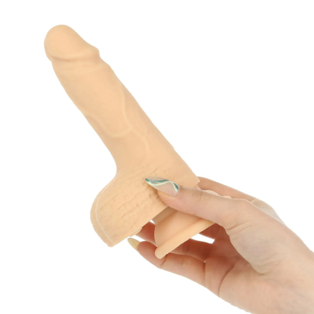 фото Фалоімітатор-пульсатор Naked Addiction 6.5″ Thrusting Dong With Remote, рухи вперед