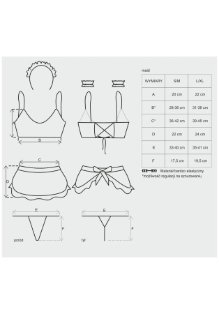 фото Костюм покоївки Obsessive Maid set S/M, black, 5 предметів