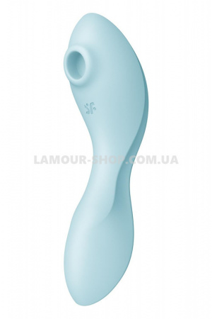 фото Вакуумний стимулятор із вібрацією Satisfyer Curvy Trinity 5 (Blue)