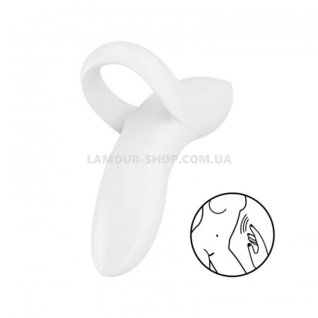 фото Вібратор на палець Satisfyer Bold Lover White, гнучкий