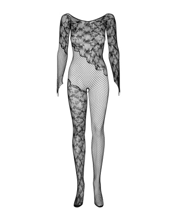 фото Бодістокінг Obsessive Bodystocking F210 S/M/L black, рукава-мітенки, сітка