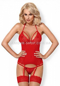 Корсет Corset & Thong Red S/M Корсет Corset & Thong Red S/M