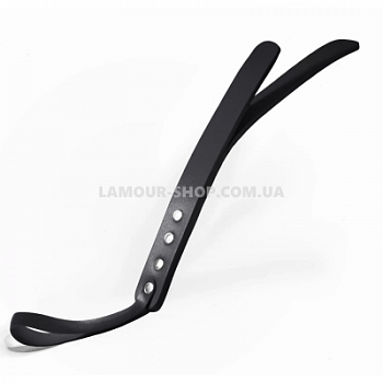 Падл двошаровий Feral Feelings Leather Mini Paddle Black, натур шкіра, black