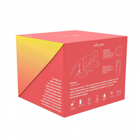 фото Смарт-вібратор для пар We-Vibe Chorus Crave Coral, сенсорне керування 