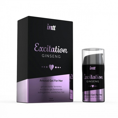 фото Збуджувальний гель Intt Excitation (15 мл) з екстрактом женьшеню, з ефектом вібрації