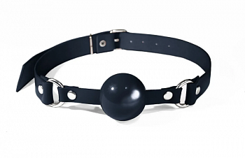 Кляп силіконовий Feral Feelings Silicon Ball Gag Black/Black, чорний ремінець