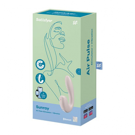 фото Вакуумний смарт вібратор Satisfyer Sunray Pink, 4 положення стовбура