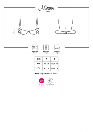 фото Бюстгалтер Miamor Half-Bra Black S/M