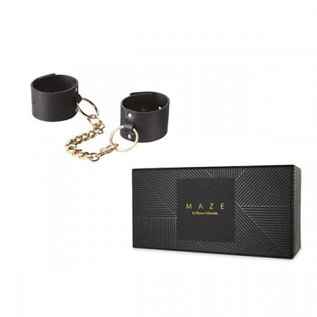 фото Наручники Bijoux Indiscrets MAZE - Wide Cuffs Black