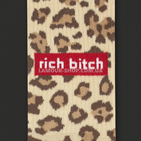 фото Шкарпетки Leopard Rich Bitch, розмір 35-39