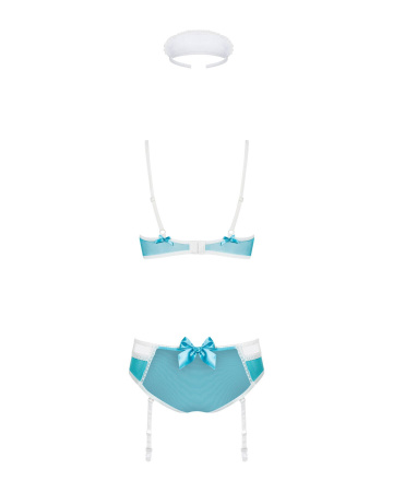 фото Костюм медсестри Obsessive 834-CST-6 S/M, біло-блакитний