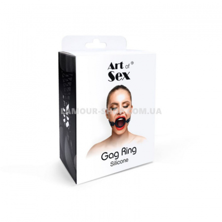 фото Кляп силіконове кільце натуральна шкіра, Gag ring 