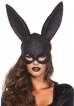Маска кролика Leg Avenue Glitter masquerade rabbit mask Black