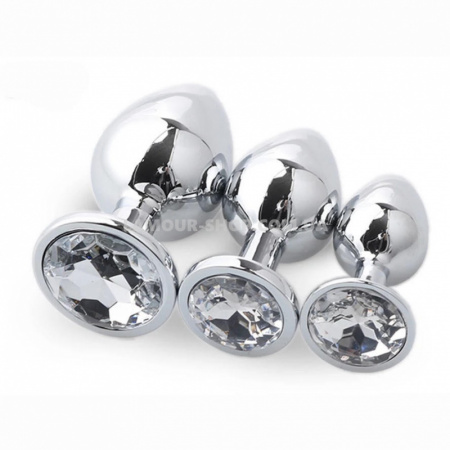 фото Анальная пробка c кристалом L