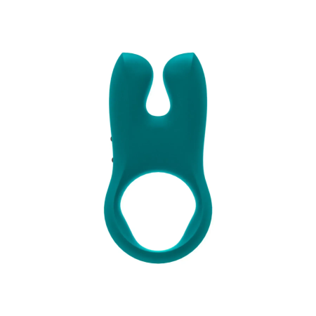 фото Ерекційне віброкільце з подвійною стимуляцією клітора Fun Factory NŌS deep sea blue
