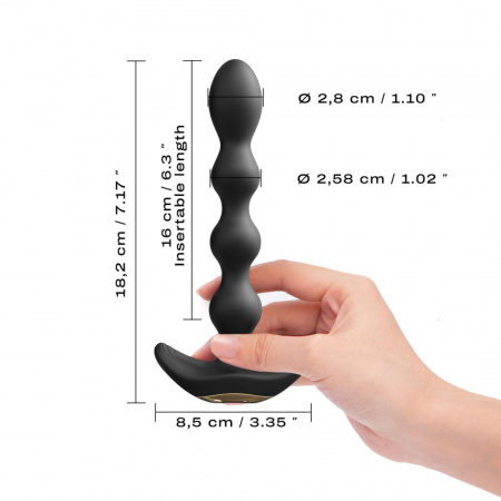 фото Анальний вібратор-намисто Dorcel FLEXI BALLS, гнучкий стовбур, пульт ДК