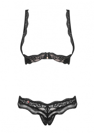 фото Комплект Luvae Cupless Bra, Cl Thong Black S/M