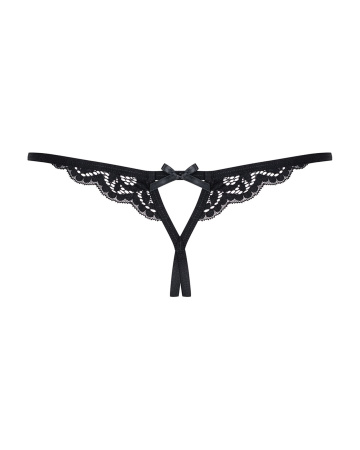 фото Мереживні танги з двома отворами Obsessive 831-THC-1 crotchless thong L/XL