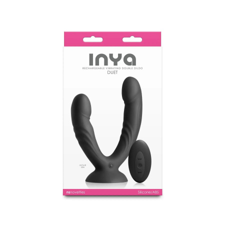фото Подвійний ділдо з вібрацією NS Novelties INYA - Duet - Black