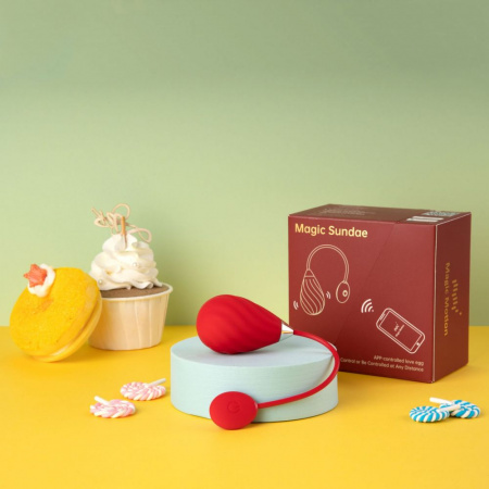 фото Смарт-віброяйце Magic Motion Sundae Red