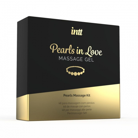 фото Набір для перлинного масажу Intt Pearls in Love: намисто та силік масаж гель