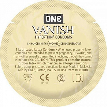 Презерватив ONE VANISH Hyperthin (ультратонкий) 1шт