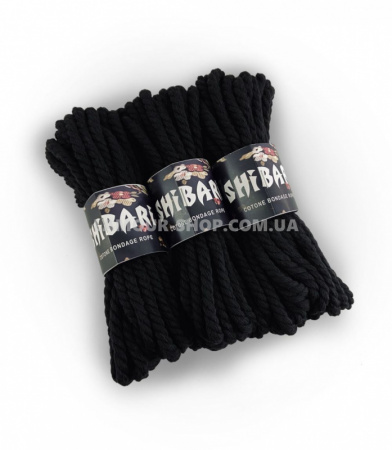 фото Бавовняна мотузка для Шибарі Feral Feelings Shibari Rope, 8 м чорна