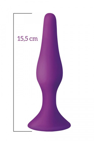 фото Анальная пробка MAI Attraction Toys №35 Purple, длина 15,5см, диаметр 3,8