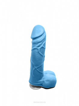 Крафтове мило-член із присоскою Чистий Кайф Blue size M