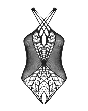 фото Бодістокінг з великою та дрібною сіткою Obsessive B118 teddy S/M/L, чорний