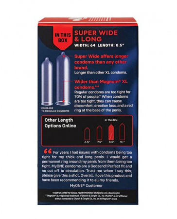 фото Презервативи My ONE Super Wide & Long 1шт