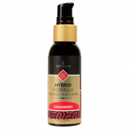 фото Змазка водно-силіконова Sensuva Hybrid Strawberry (57 мл) без цукру