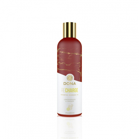 фото Масажна олія DONA Recharge - Lemongrass & Gingerl (120 мл) 