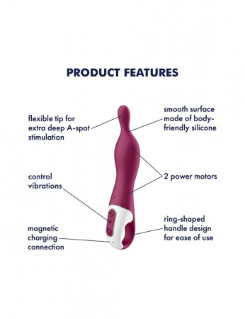 фото Вібратор для точки А Satisfyer A-Mazing 1 Berry