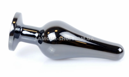 фото Анальна пробка Boss Series - Jewellery Dark Silver BUTT PLUG Red