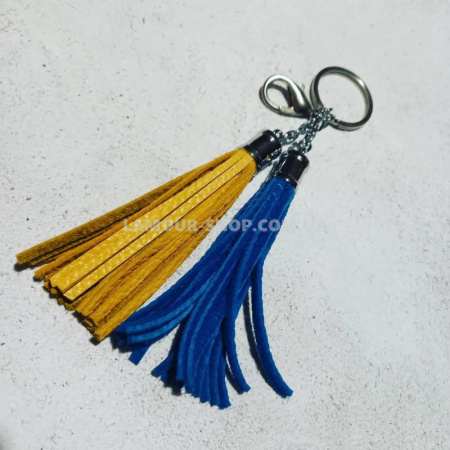 фото Брелок Україна, натуральна шкіра, жовто-блакитний