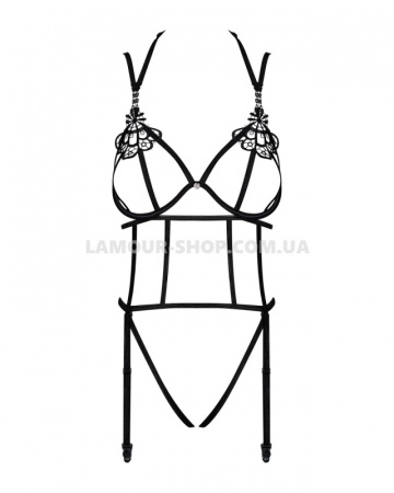 фото Портупея Obsessive Badossa crotchless teddy S/M
