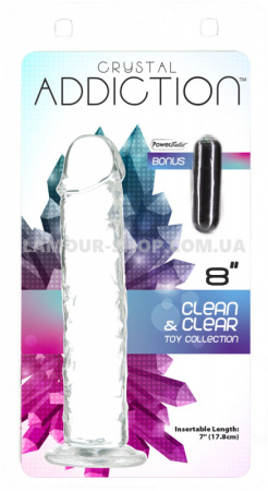 фото Фалоімітатор ADDICTION Vertical Dong 8″, присоска, діаметр 3,8 см, віброкуля