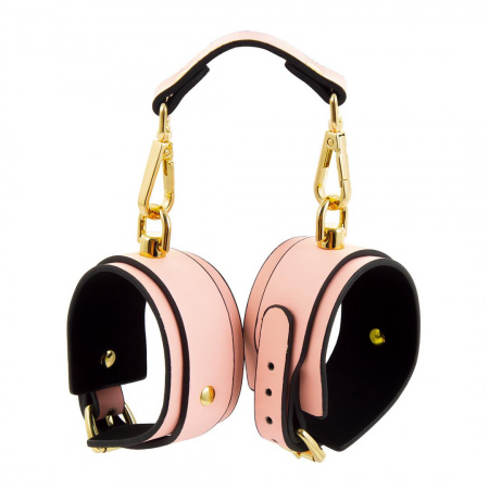 фото Наручники неонові з еко шкіри, рожеві
