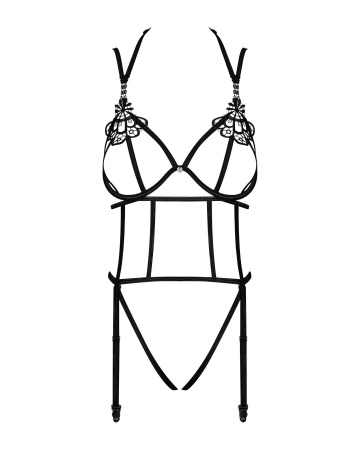 фото Портупея Obsessive Badossa crotchless teddy S/M