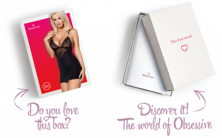 фото Комплект Obsessive 828-CHE-1 chemise & thong L/XL