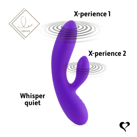 фото Вібратор кролик з двома моторами FeelzToys Lea Rabbit Vibrator Medium Purple