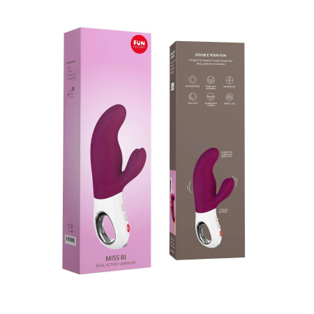 фото Вібратор-кролик Fun Factory MISS BI Wine Red, діаметр 4,2 см