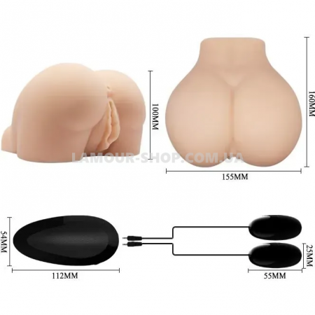 фото Мастурбатор з двома отворами і вібрацією "Crazy Bull"