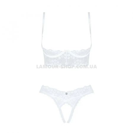 фото Комплект  Obsessive Heavenlly 2-pcs cupless set M/L, відкриті груди, з досту