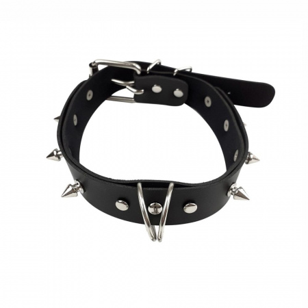 фото Ошейник с шипами и поводком Art of Sex - Collar Spikes and Leash