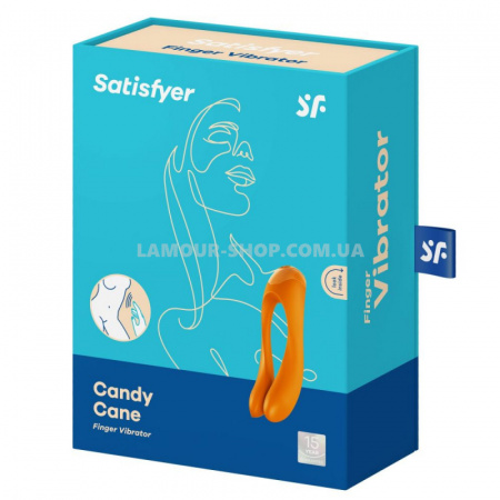 фото Вібратор на палець Satisfyer Candy Cane Orange