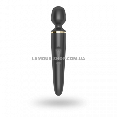 фото Вібромасажер Satisfyer Wand-er Woman (Black/Gold), водонепроникний, потужний