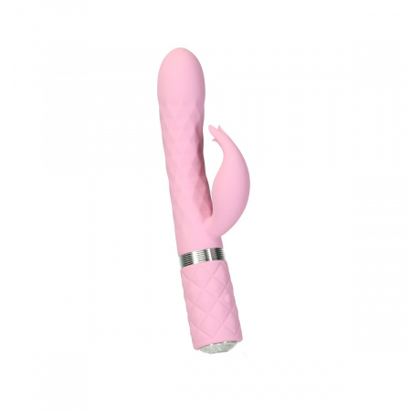 фото Кролик з ротацією та вібрацією Pillow Talk Lively Pink, кристал Сваровскі, 