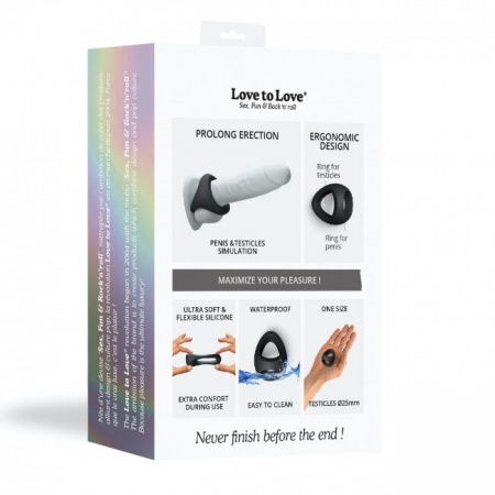 фото Ерекційне кільце подвійне Love To Love FLUX RING - BLACK ONYX